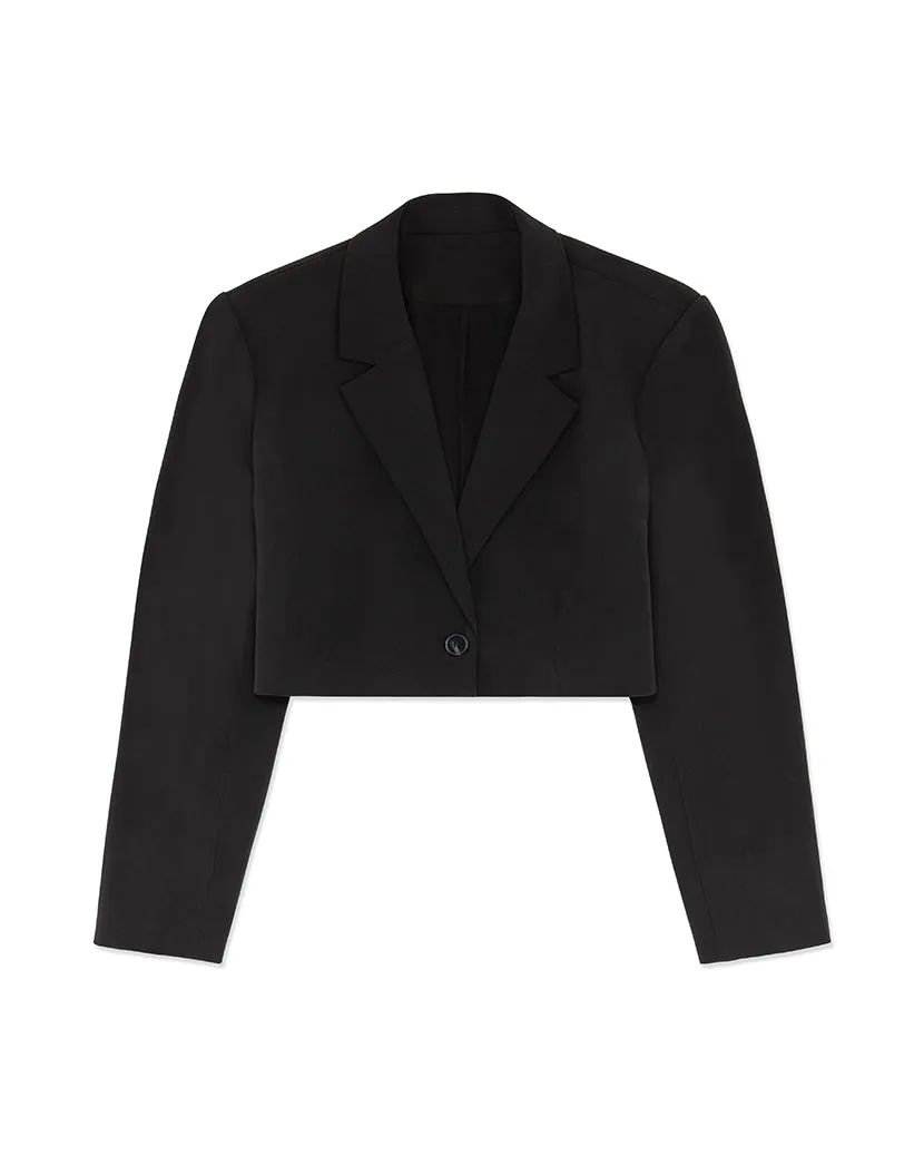 Boxy Cropped Suiting Blazer