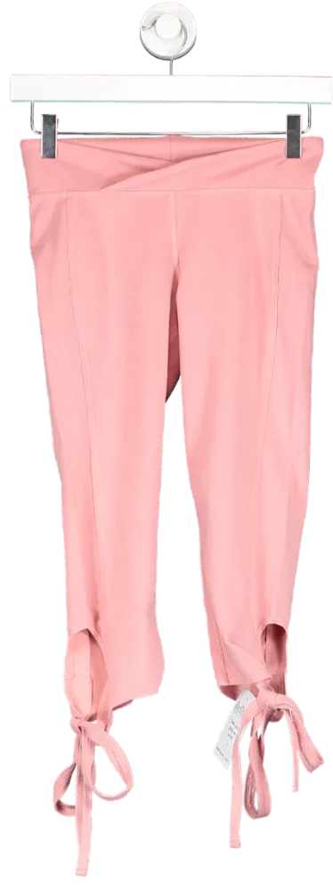 Free People Pink Crop Tie Legging UK XS
