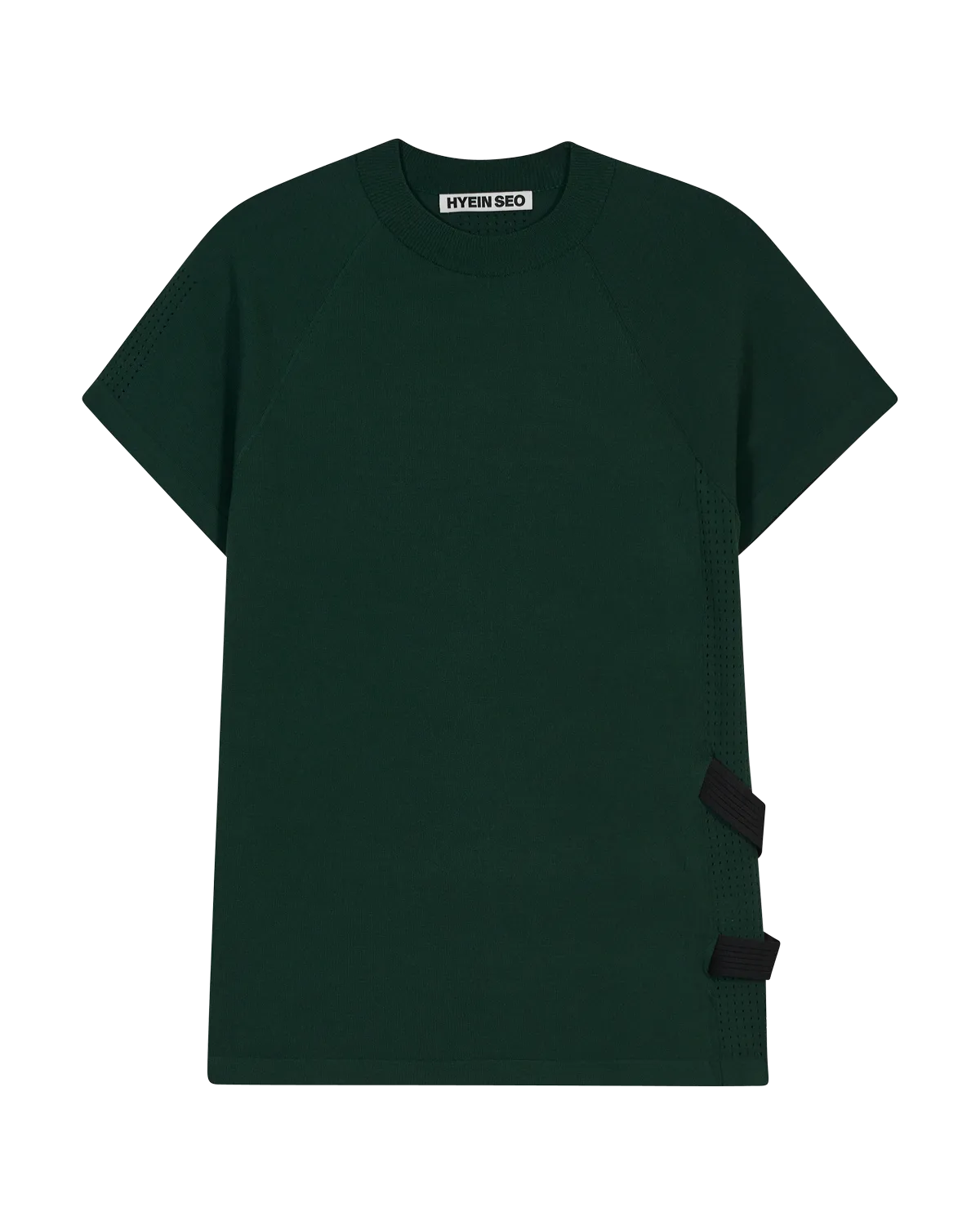 HYEIN SEO - Strap Knit Top in FOREST GREEN