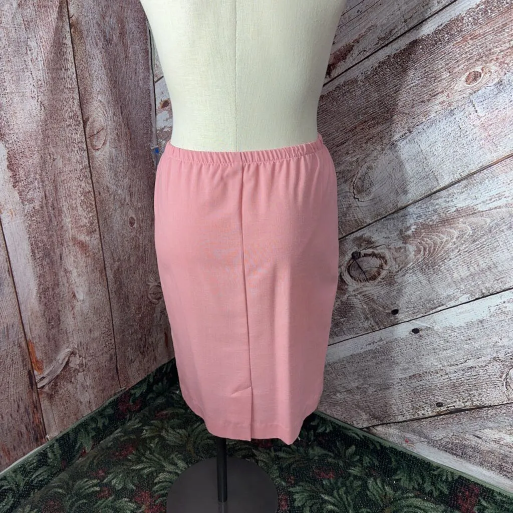 LADY CAROL PINK EMBROIDERED JACKET SKIRT SET SZ P 16 D2C