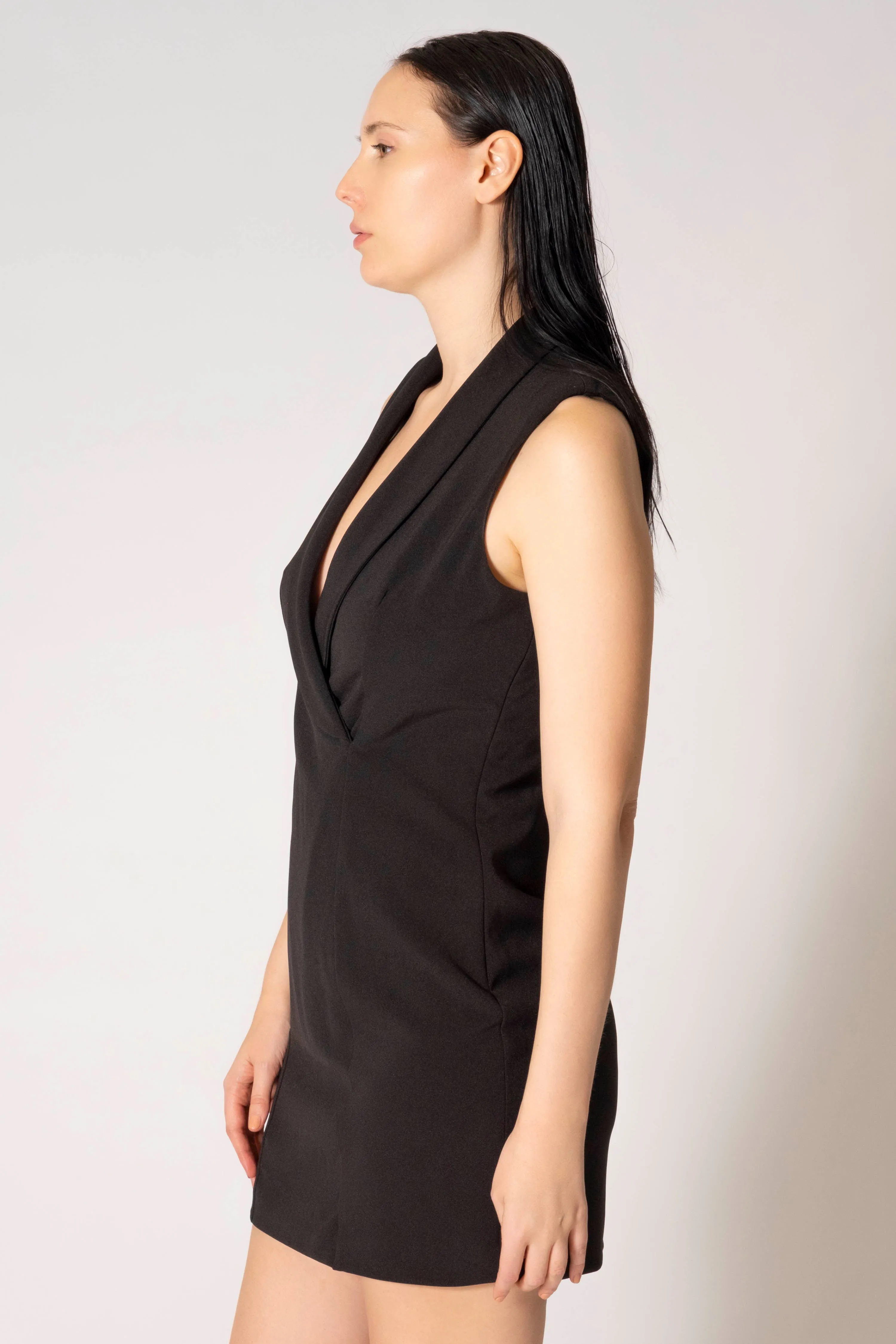 Linda Sleeveless Tank Blazer Dress