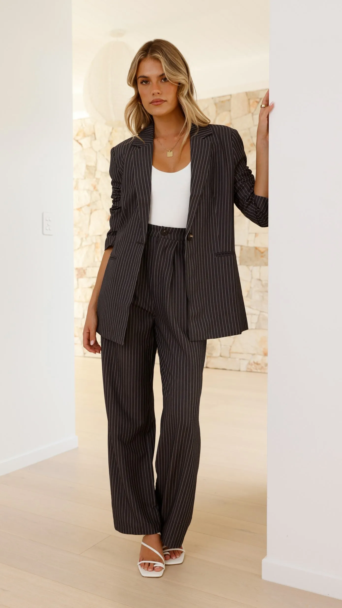 Maya Blazer - Charcoal