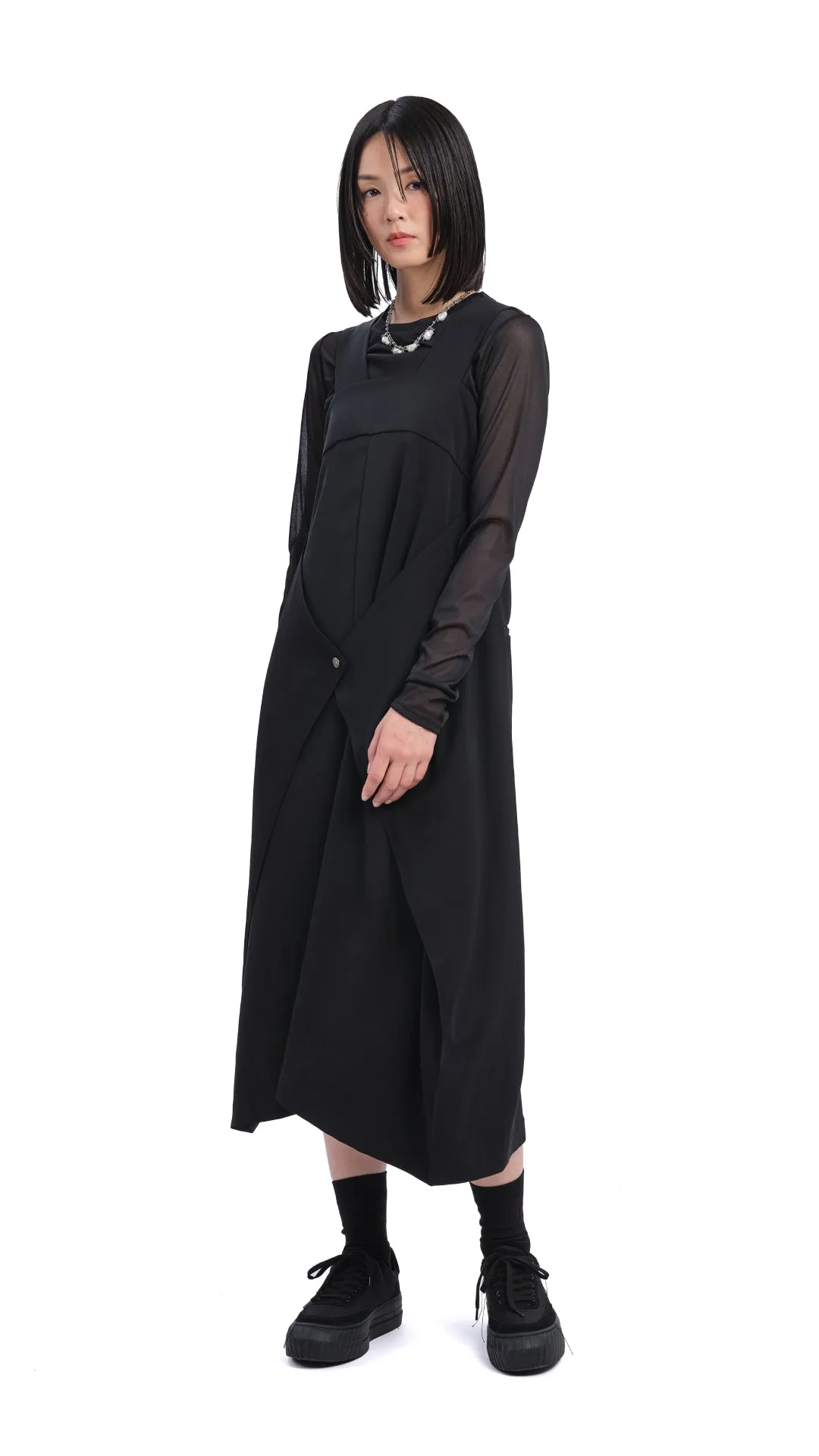 Mock-neck Sheer Top