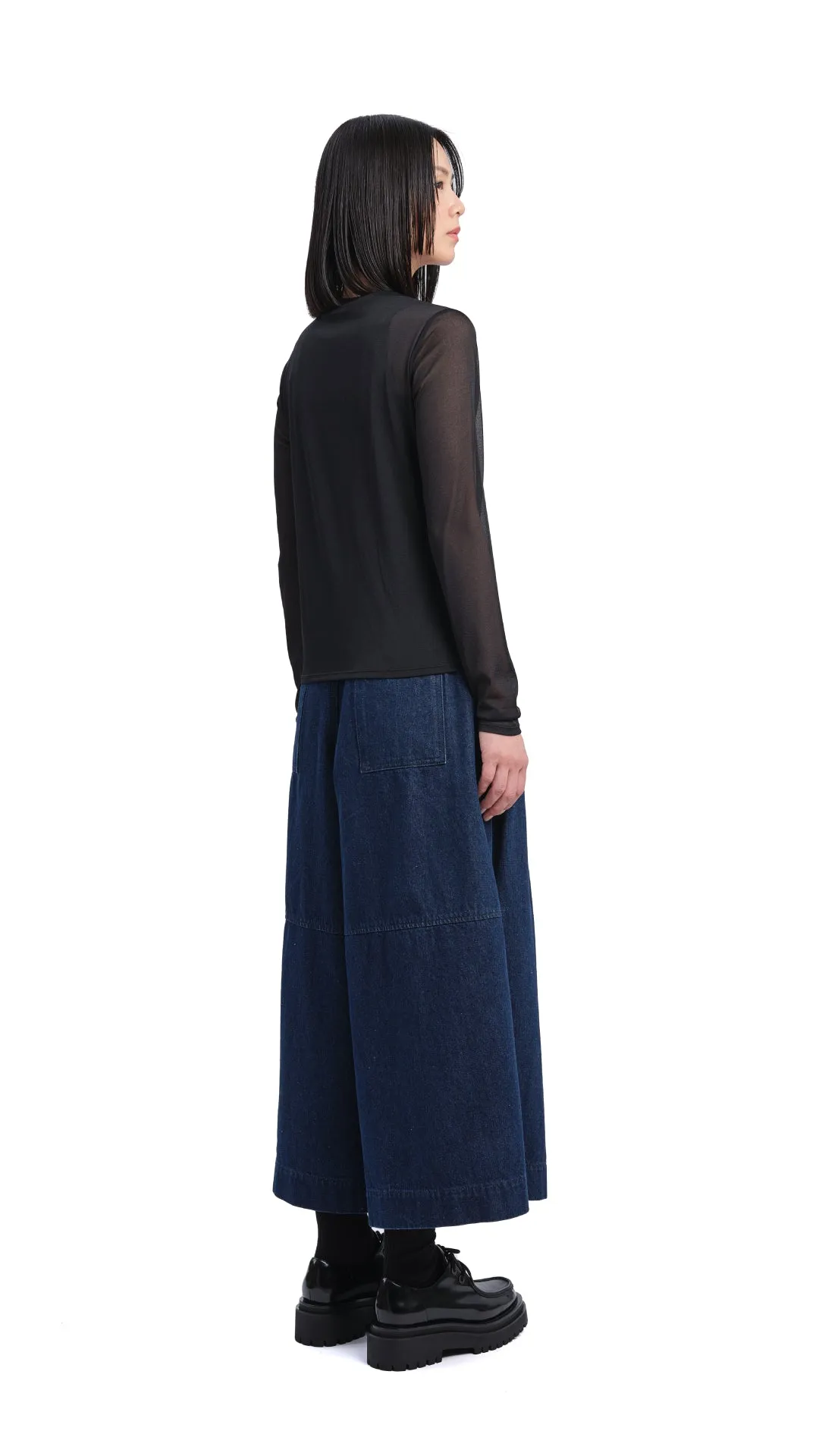 Mock-neck Sheer Top