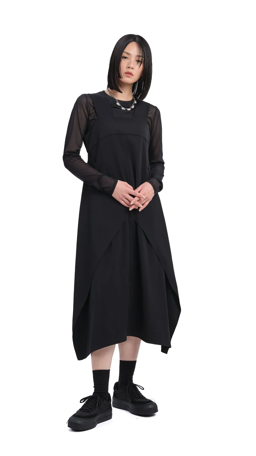 Mock-neck Sheer Top
