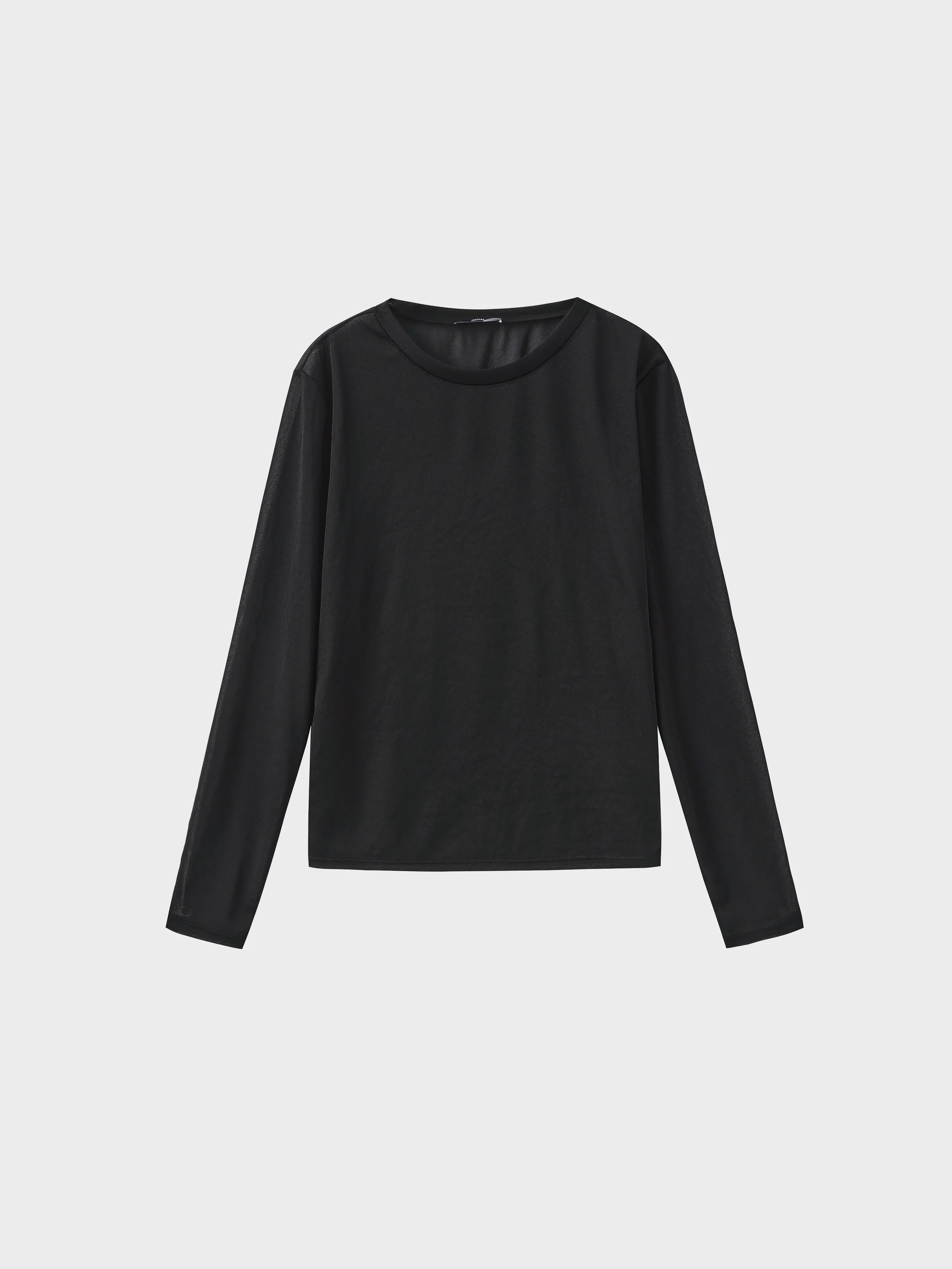 Mock-neck Sheer Top