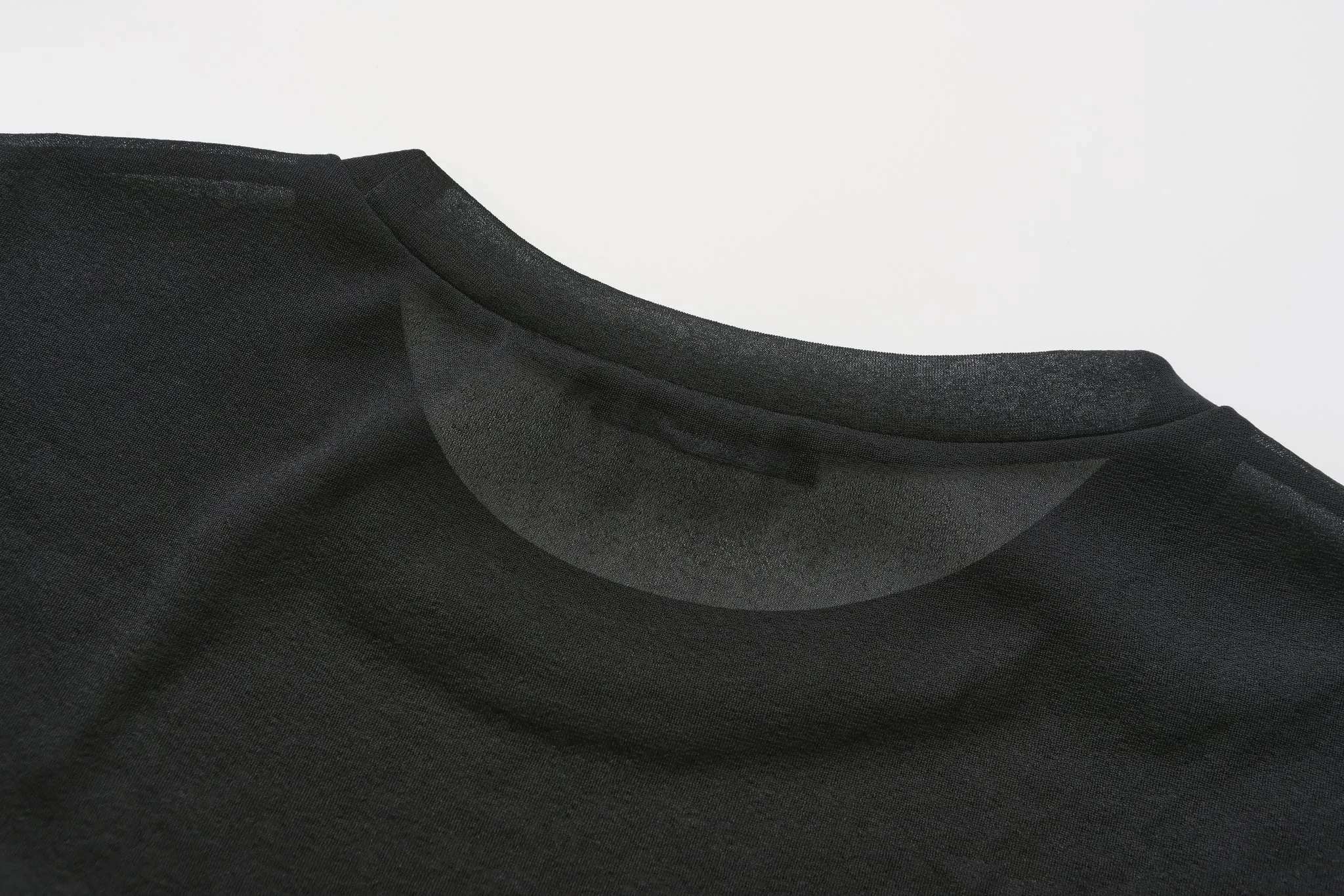 Mock-neck Sheer Top
