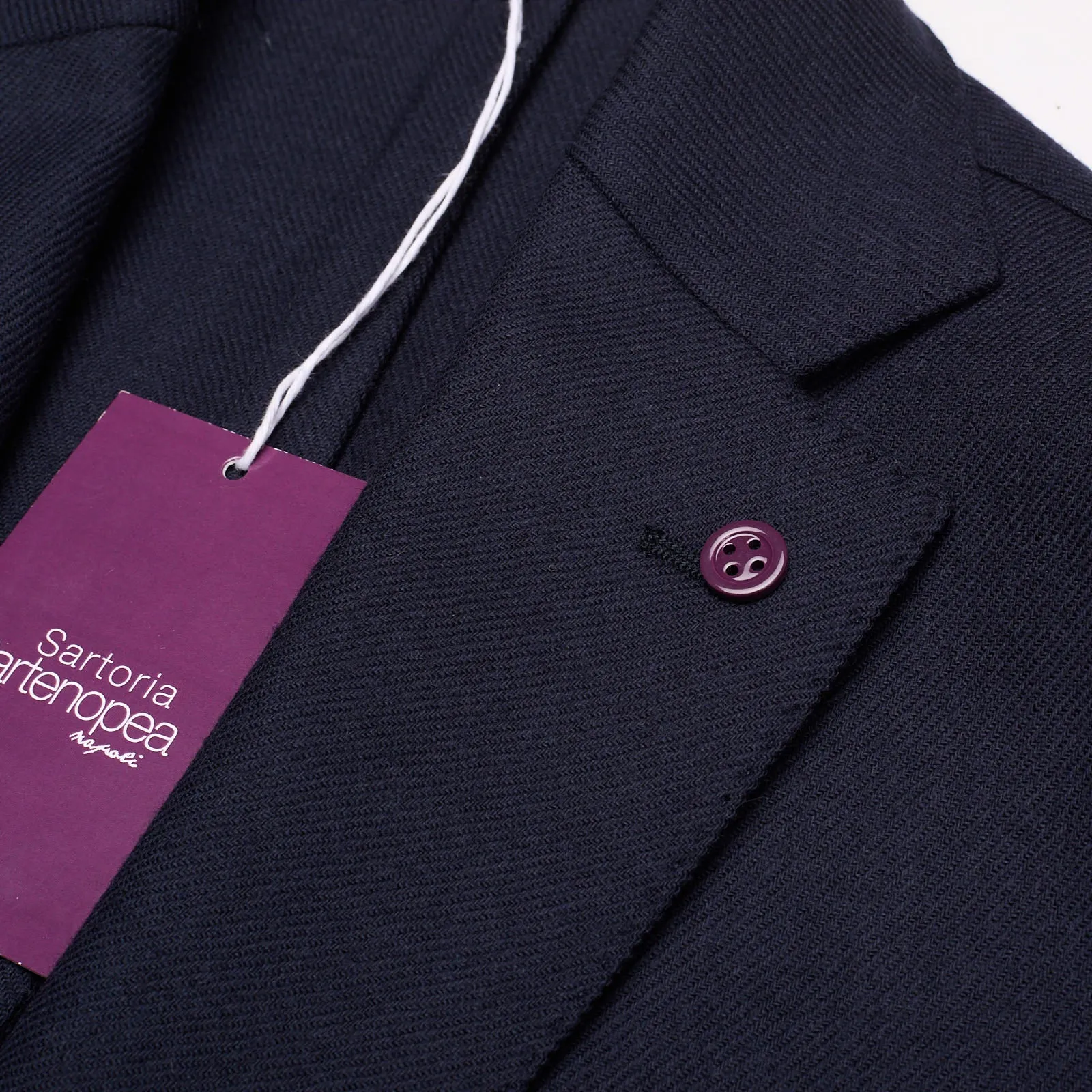 SARTORIA PARTENOPEA Navy Twill Super 120'S Jacket Blazer EU 50 NEW US 40 Current Model