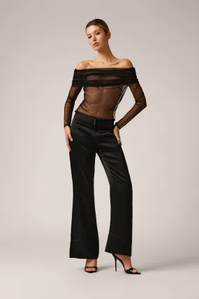 TULLE OFF SHOULDER TOP